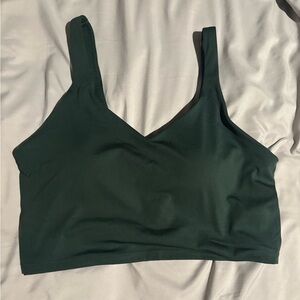 Aerie Deep Green Longline Sports Bra